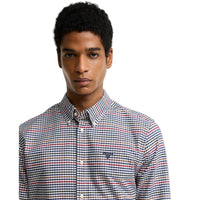 Barbour Mens Shirt Rickwood Tailored Gingham Navy
