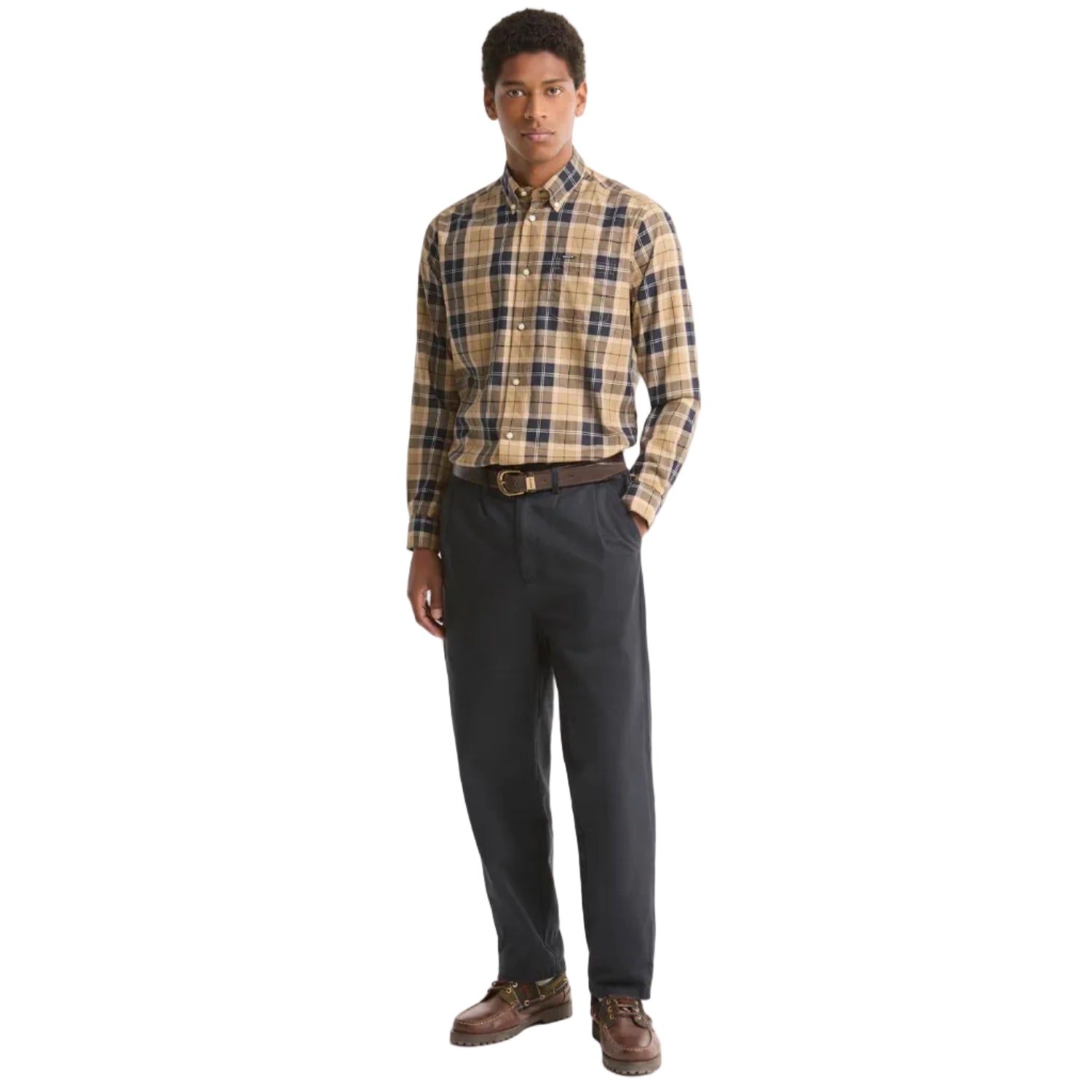 Barbour Mens Shirt Wetheram Tailored Tartan Birchwood Dress Tartan