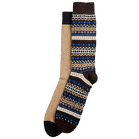 Barbour Mens Socks 2 Pack Fairisle Birchwood