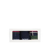 Barbour Mens Socks 3 Pack Tartan Gift Set Evergreen