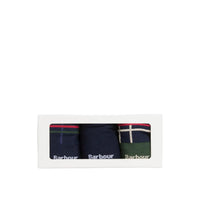 Barbour Mens Socks 3 Pack Tartan Gift Set Evergreen
