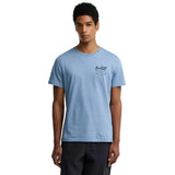 Barbour Mens T-Shirt Script Graphic Tarn Blue