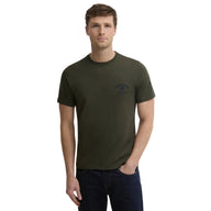 Barbour Mens T-Shirt Tartan Crest Racing Green