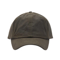 Barbour men's olive waxed cotton cap