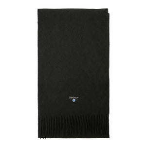Barbour Unisex Scarf Plain Lambswool Forest Green