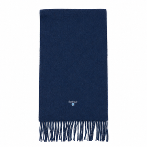 Barbour Unisex Scarf Plain Lambswool True Navy