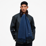 Barbour Unisex Scarf Plain Lambswool True Navy