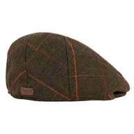 Barbour Wilkin Flat Cap Olive Herringbone