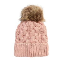Barbour Womens Beanie Hat Penshaw Pink Blush