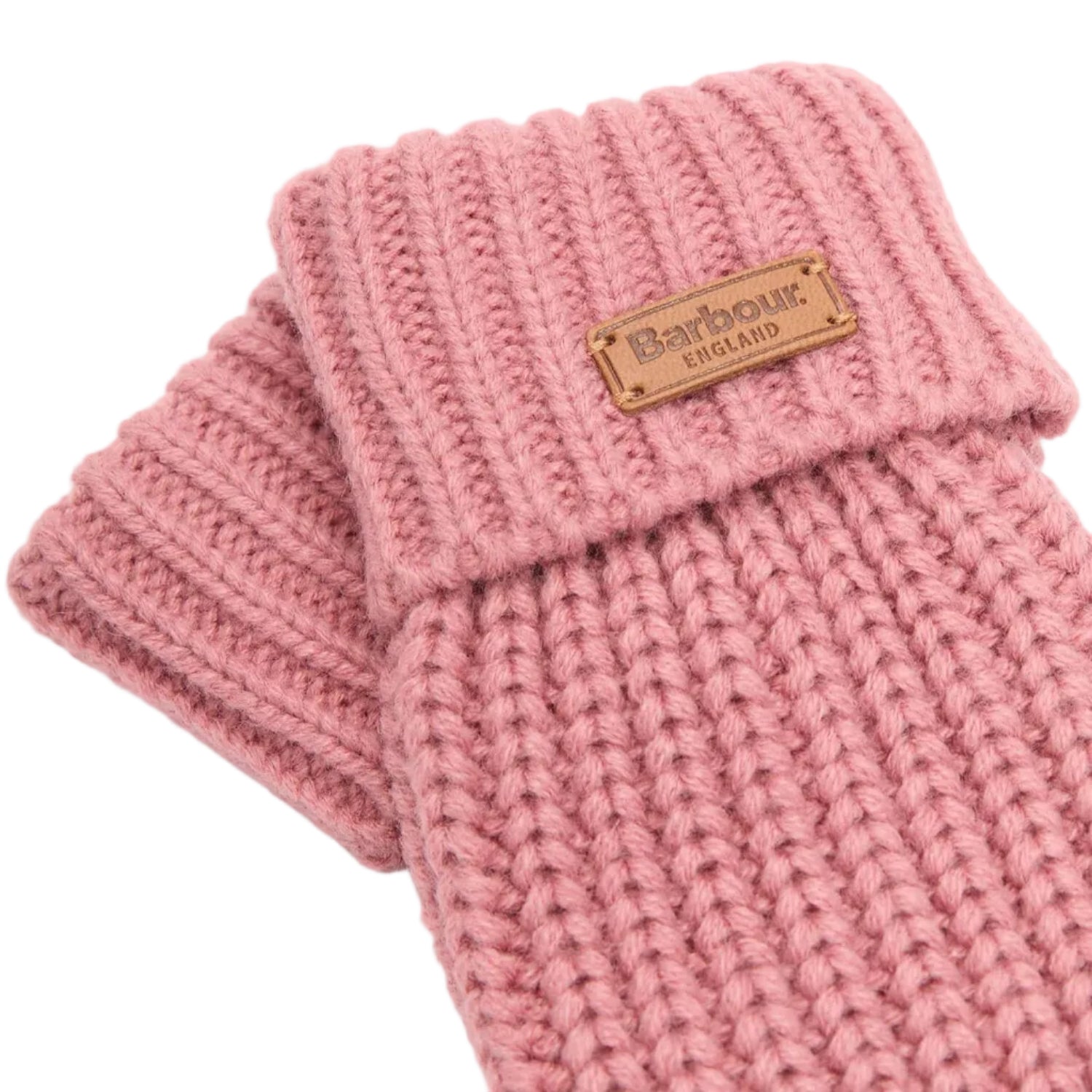 Barbour Womens Gloves Saltburn Knitted Dusty Pink