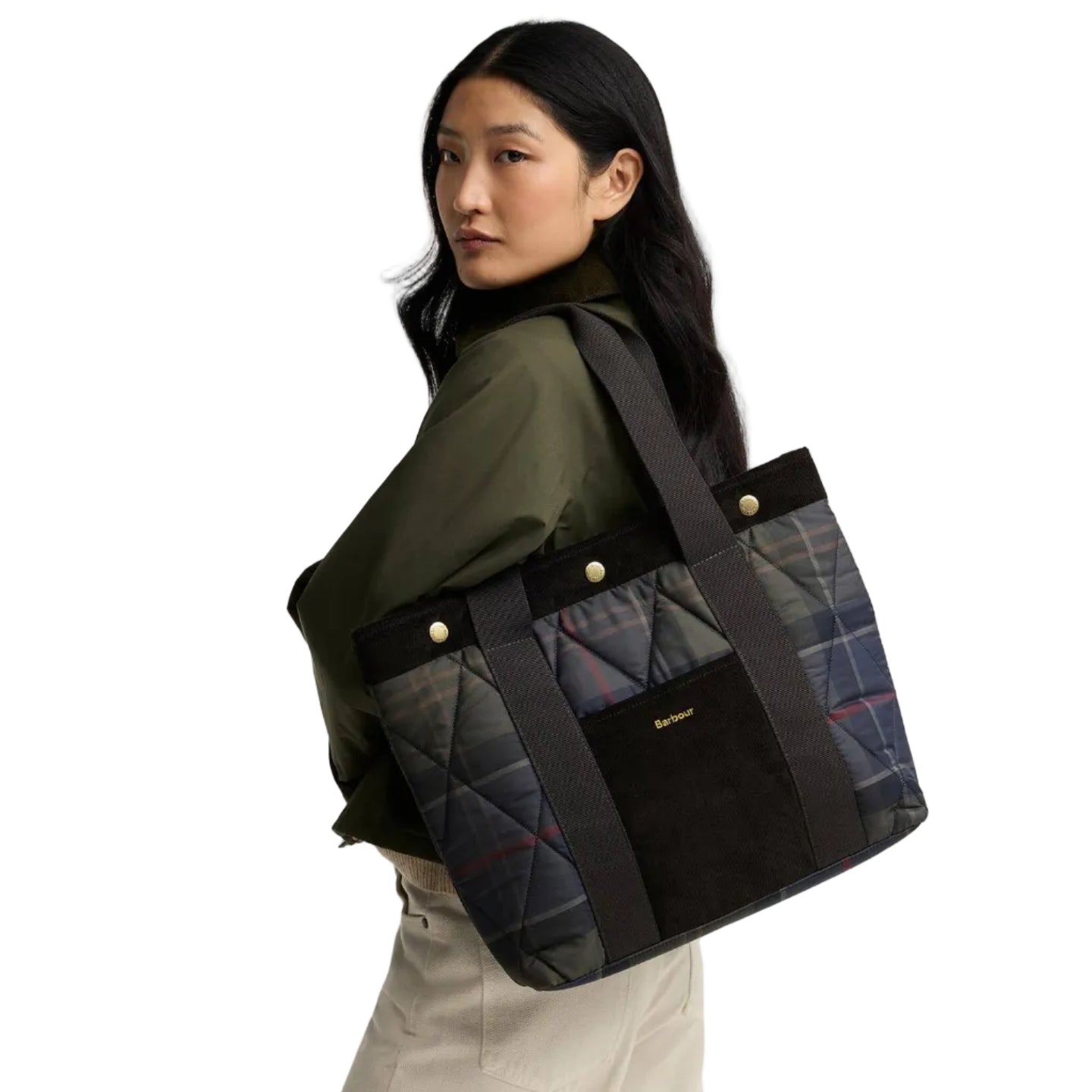 Barbour Womens Tote Bag Healy Tartan Shadow/Classic Tartan