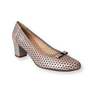 Bioeco women's beige leather slip-on shoe