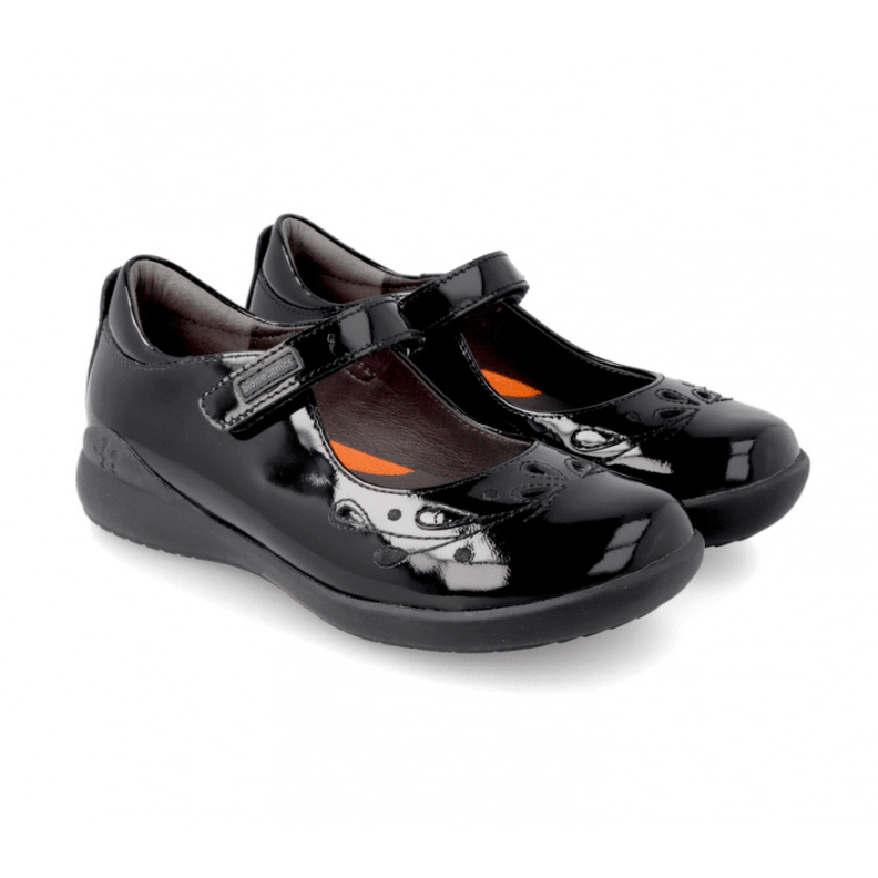 Biomecanics Girls School Shoe 221280-C Black Patent - Donaghys