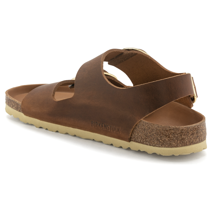 Birkenstock Womens Sandal Milano Big Buckle Cognac