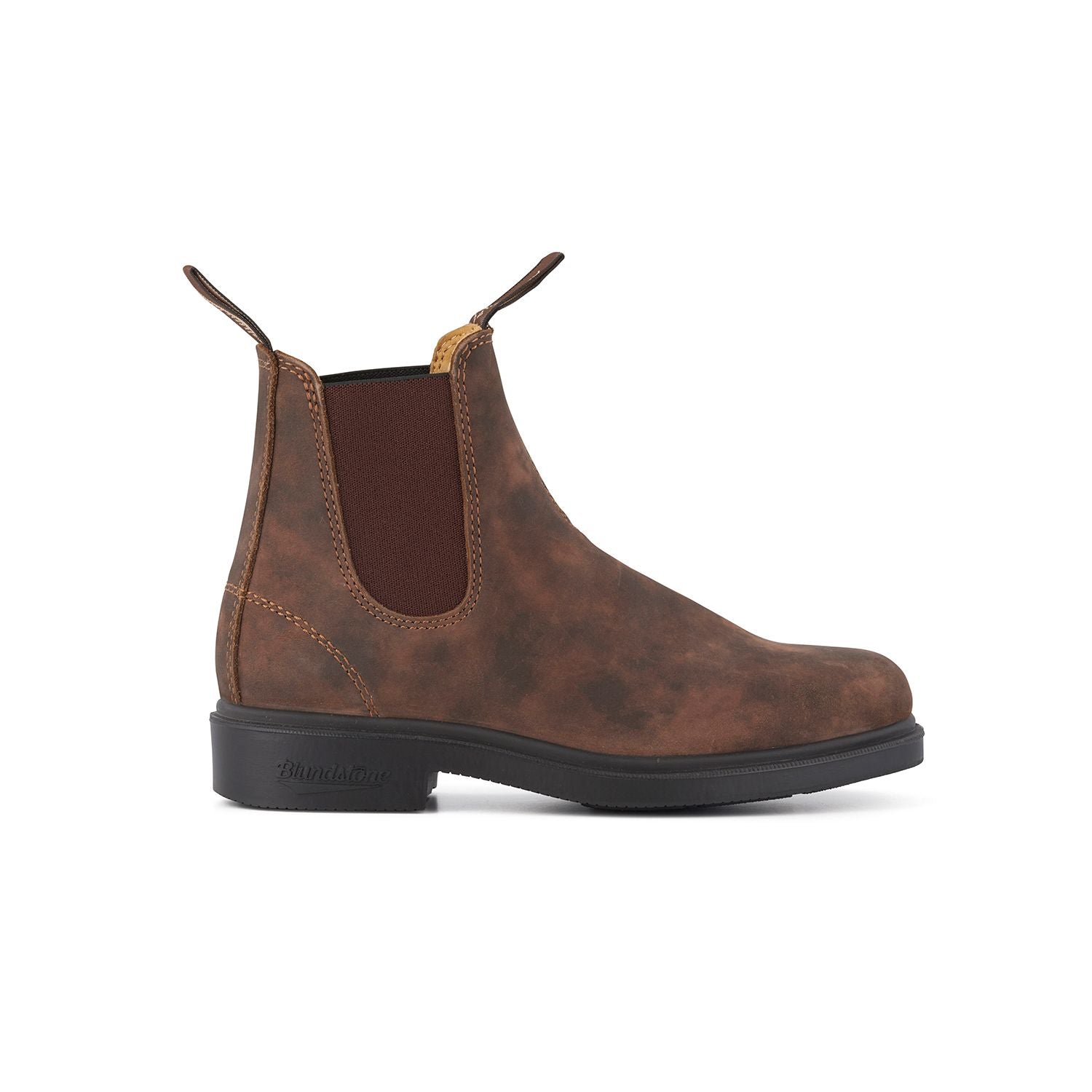 Blundstone women's brown leather Chelsea boot with elasticated