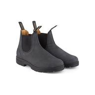 Blundstone women's black leather Chelsea boot with elasticated