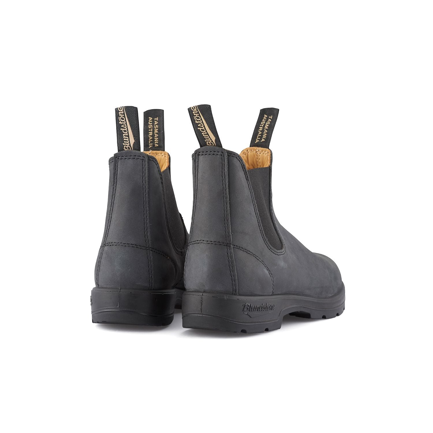 Blundstone women's black leather Chelsea boot with elasticated