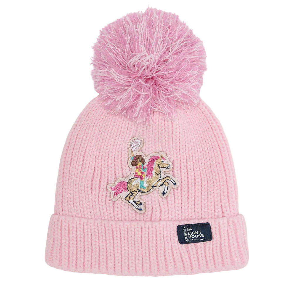 Lighthouse Bobbie kids' cowgirl print bobble hat