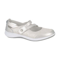 Boulevard Womens Shoe EEE Fit Sparkle Print Silver