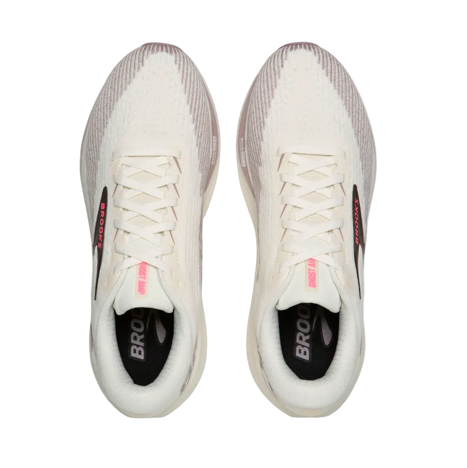 Brooks Womens Trainer Ghost Amp Arctic Wolf/Dove/Pink