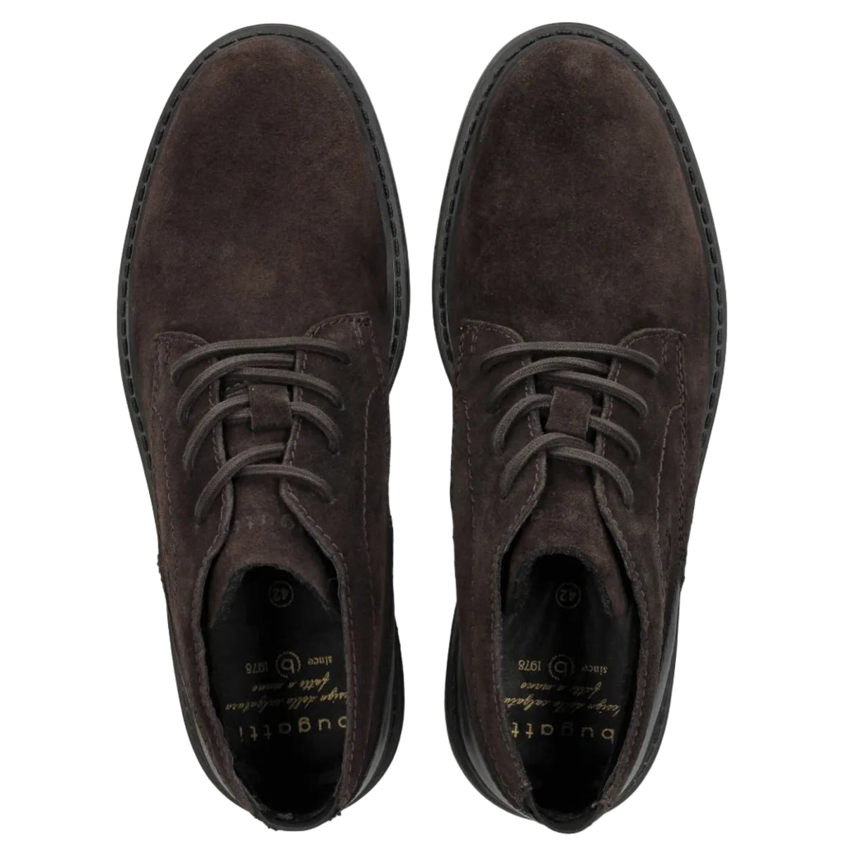 Bugatti men's dark brown leather ankle boots