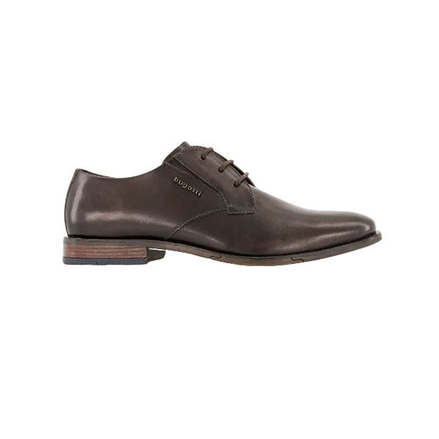 Bugatti men's dark brown leather smart shoes
