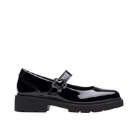 Clarks Girls School Shoe Eris Jane Y Black Patent