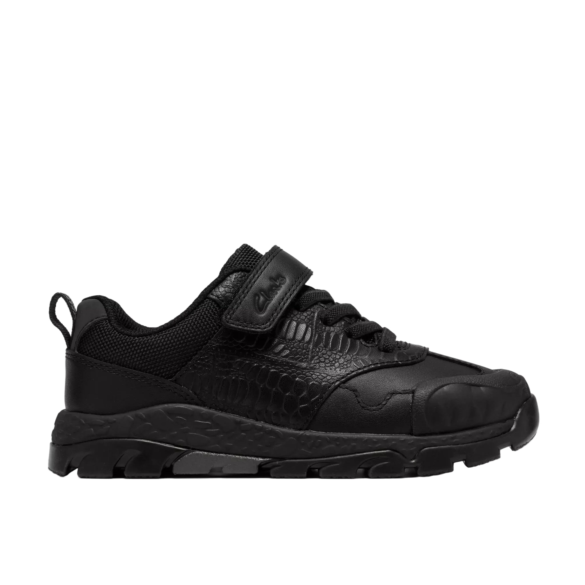 Clarks Boys School Shoe Steggy 2 Soar K Black Leather