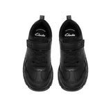 Clarks Boys School Shoe Steggy 2 Soar K Black Leather