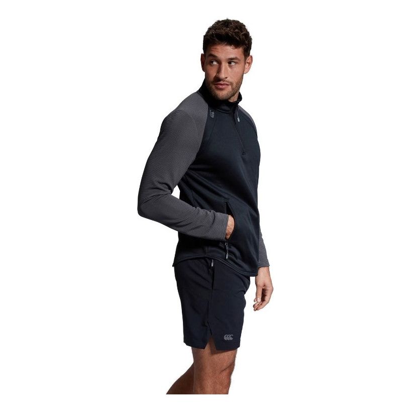 Canterbury Mens Elite 1/4 Zip Top Black