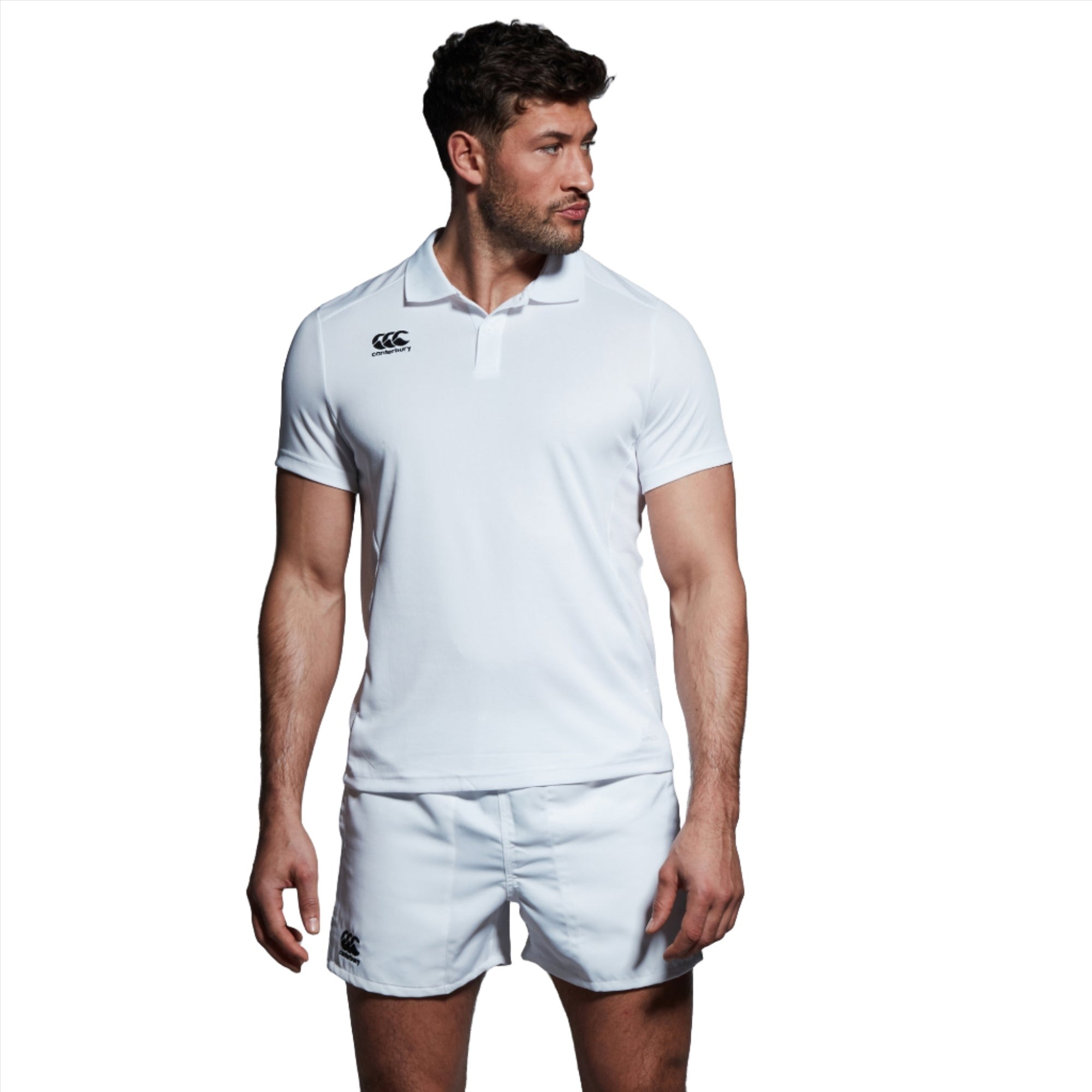 Canterbury Mens Club Dry Polo T-Shirt White