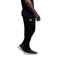 Canterbury Mens Stretch Tapered Poly Knit Pants Black - Donaghys