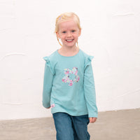 Lighthouse Girls Top Causeway Pastel Teal