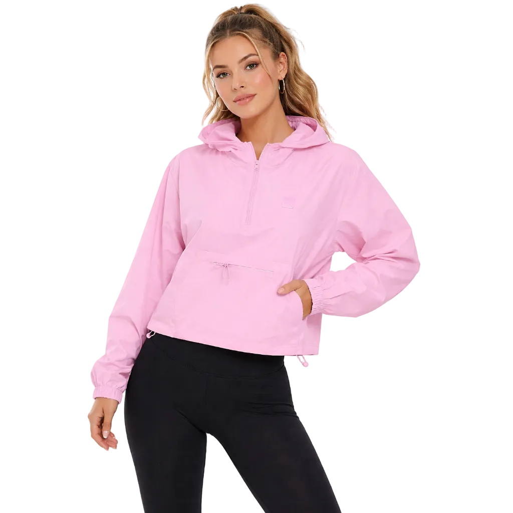 Gym+Coffee Womens Jacket Haven Windbreaker Pink Blossom