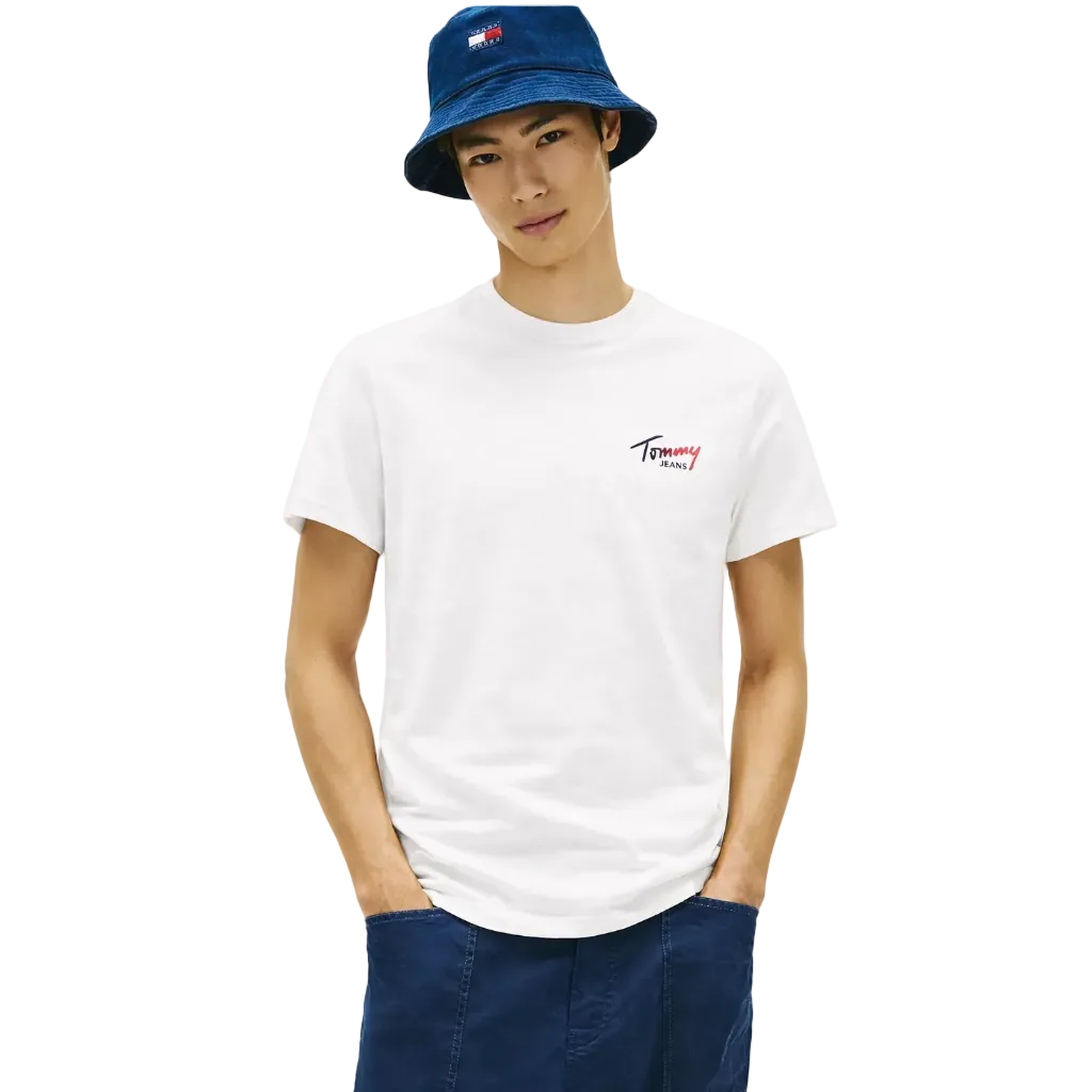 Tommy Jeans Mens T-Shirt Ecru