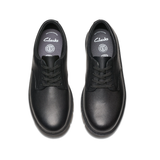 Clarks Boys School Shoe Lorcam Loop Y Black Leather