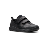 Clarks Boys School Shoe Steggy2 Pace K Black Leather