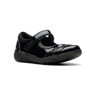 Clarks Girls Shoe Relda Spark K. Black Patent