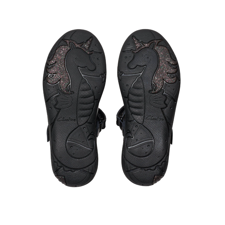 Clarks Girls Shoe Relda Spark K. Black Patent