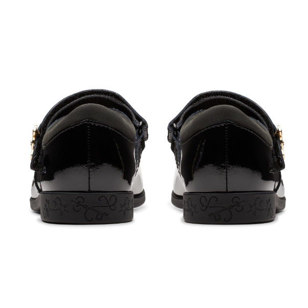 Clarks Girls Shoe Lock Magic K. Black Patent