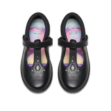 Clarks Relda Gem girls' black leather shoe