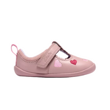 Clarks Girls Pre Walker Roamer Heart T Dusty Pink Leather