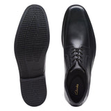 Clarks Mens Howard Over Shoe Black Leather