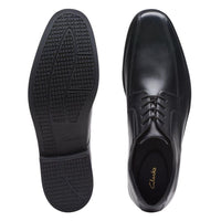 Clarks Mens Howard Over Shoe Black Leather