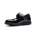 Clarks Girls Shoe Jazzy Jig K Black Patent - Donaghys