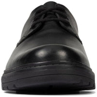 Clarks Boys School Shoe Loxham Derby Y Black - Donaghys