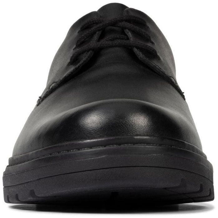 Clarks Boys School Shoe Loxham Derby Y Black - Donaghys