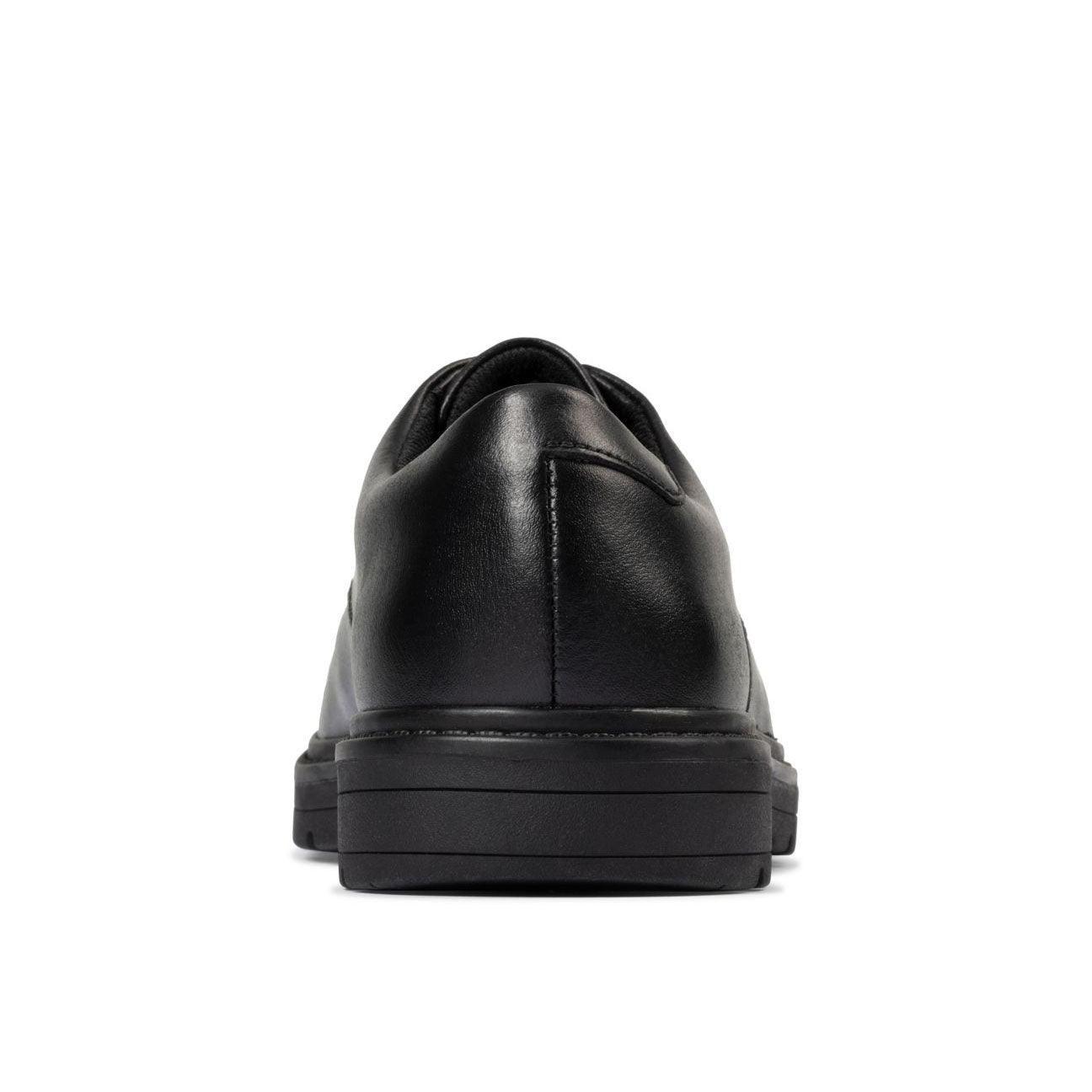 Clarks Boys School Shoe Loxham Derby Y Black - Donaghys