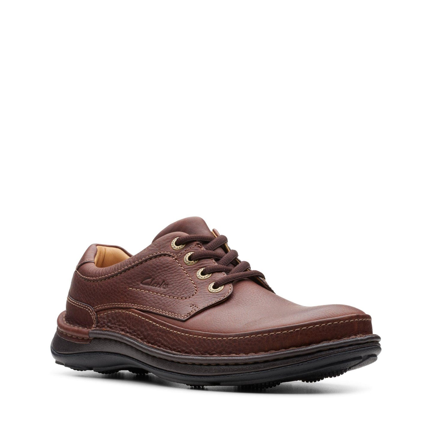 Clarks Mens Shoe Nature Three Mahogany Leather - Donaghys