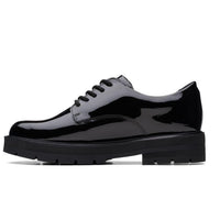 Clarks Youth Girls Prague Lace Shoe Black Patent - Donaghys
